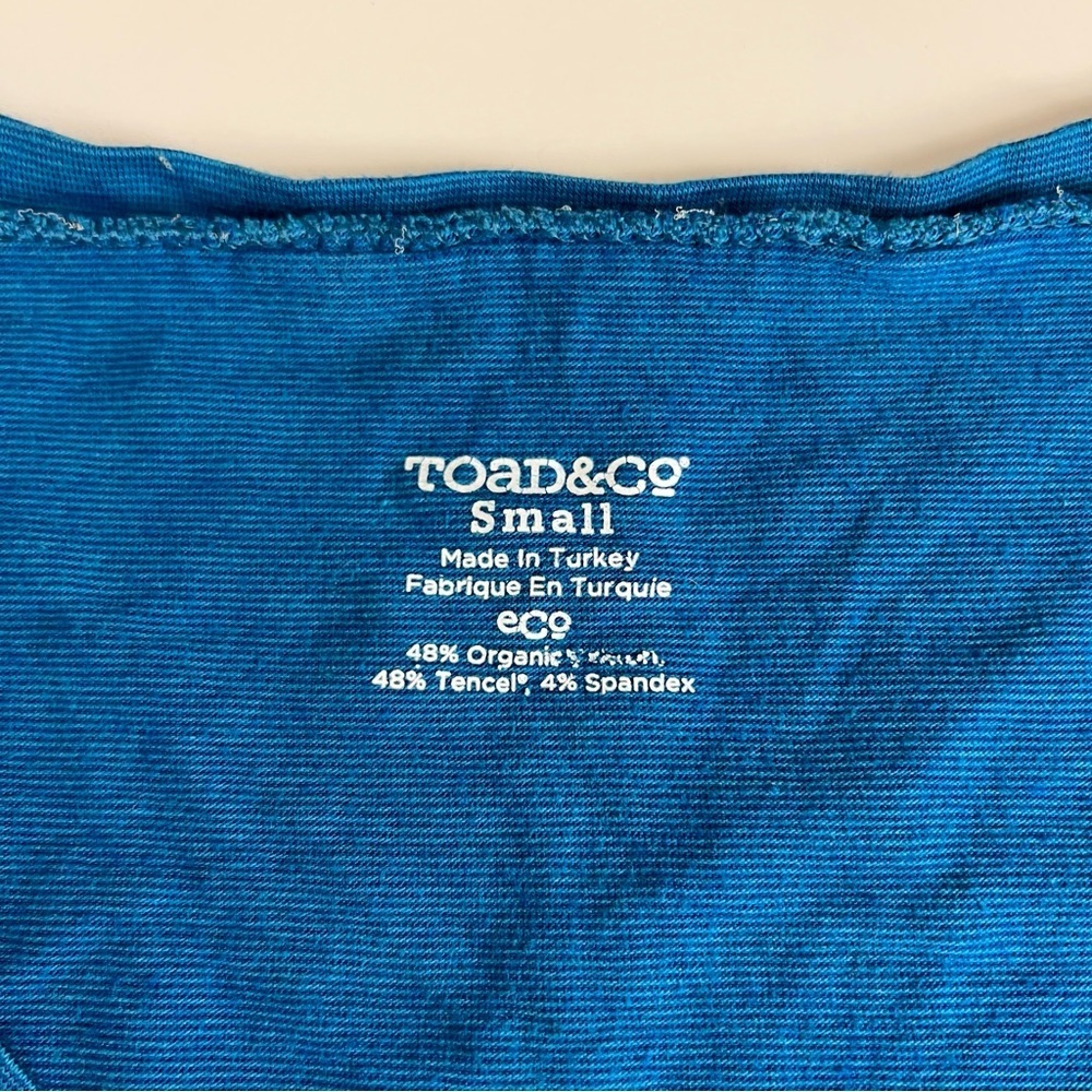 Toad&Co Blue V-Neck Long Sleeve "Cue" A-Line Dress - Size Small - Picture 3 of 6